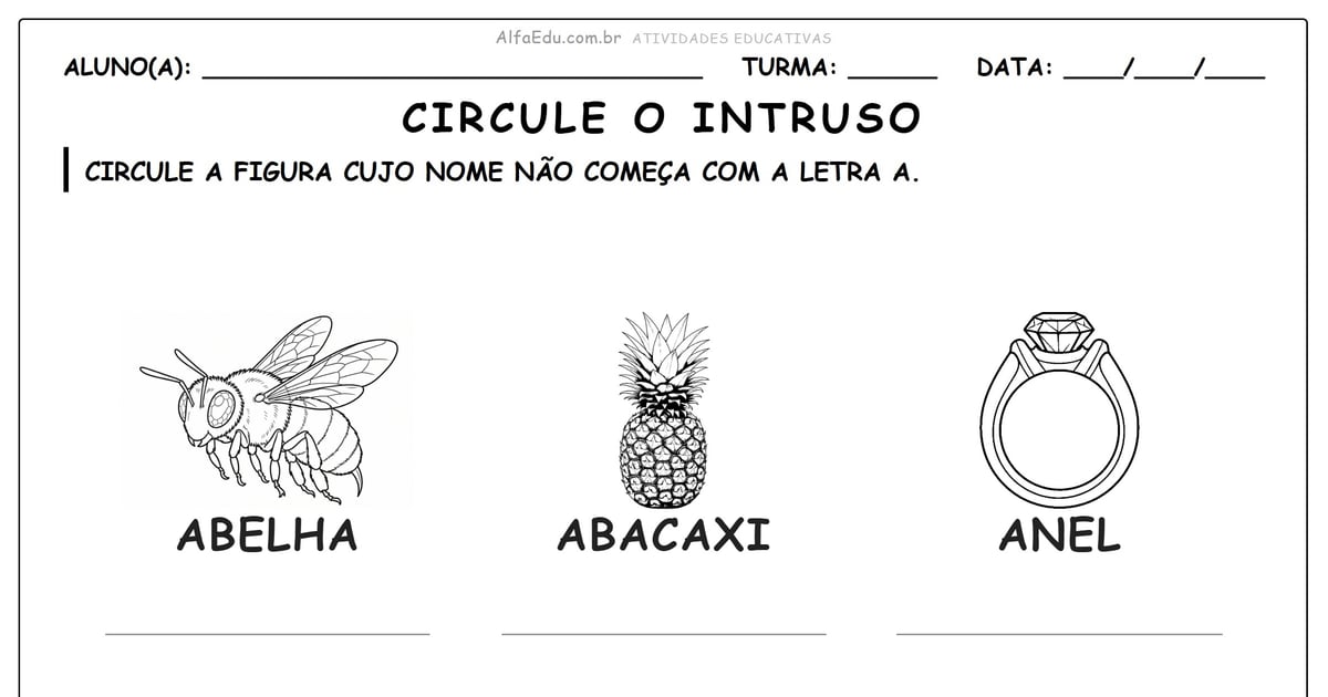 Circule o intruso