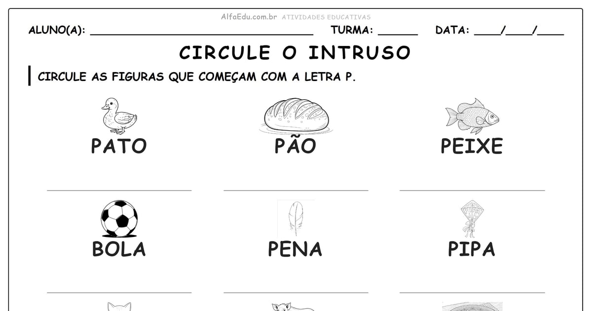 Circule o intruso