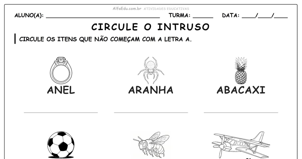 Circule o intruso