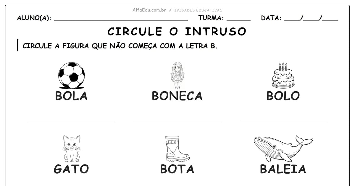 Circule o intruso