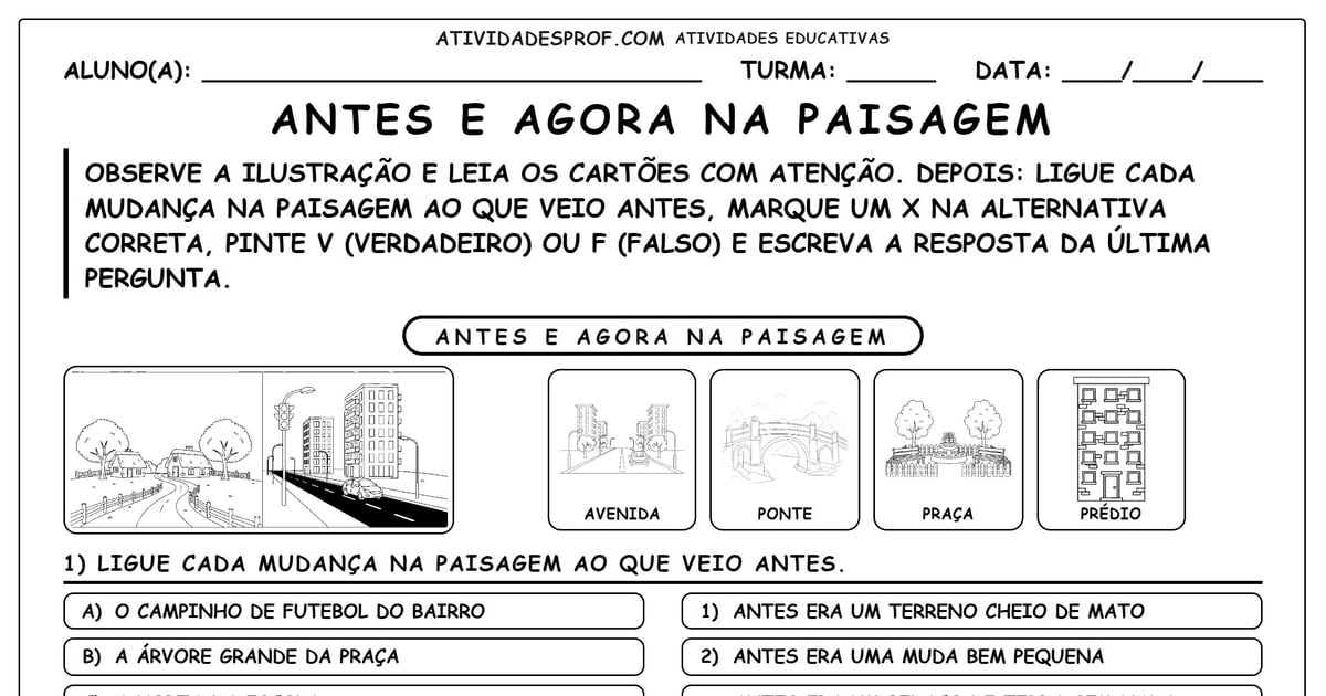 Antes e Agora na Paisagem
