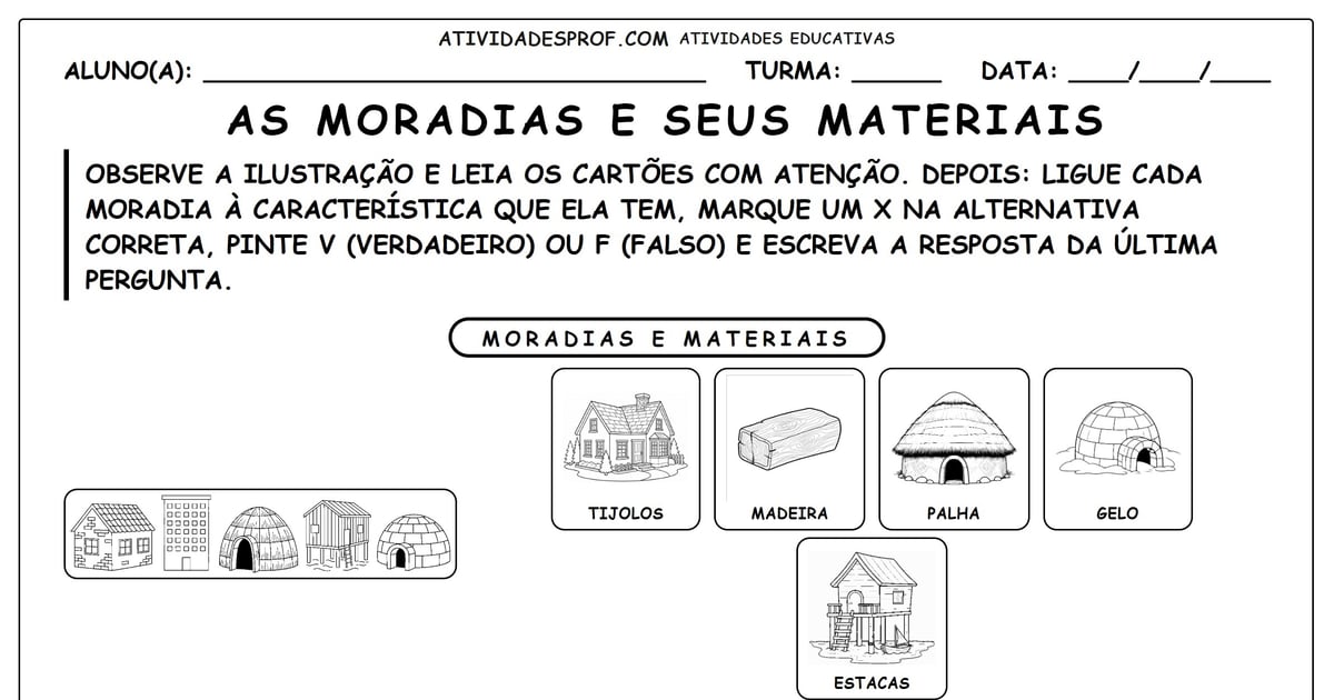 As Moradias e Seus Materiais