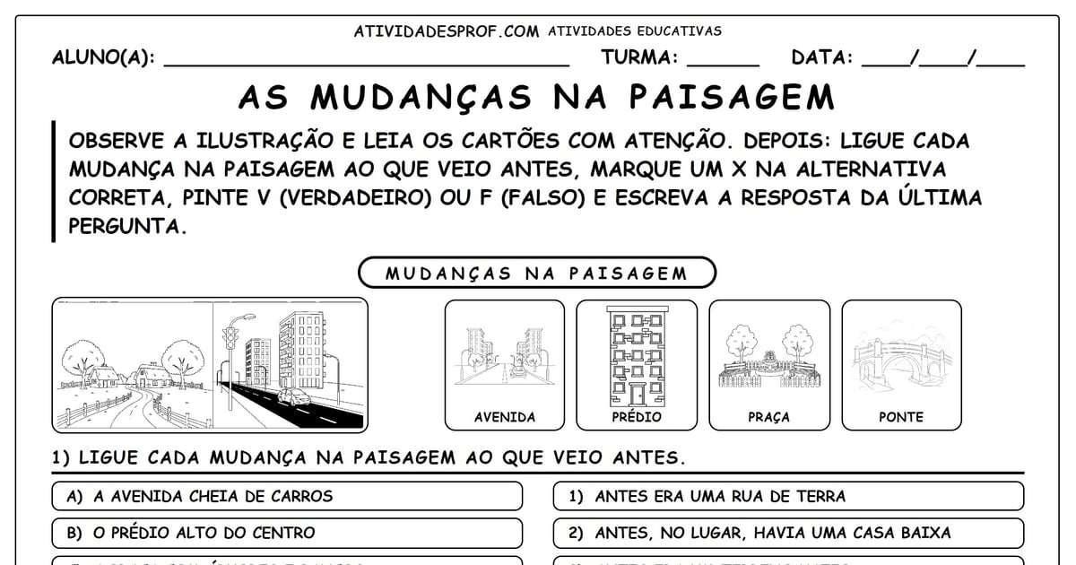 As Mudanças na Paisagem
