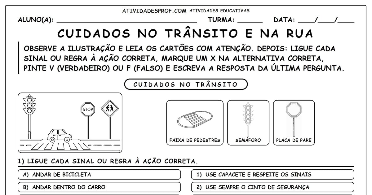 Cuidados no Trânsito e na Rua