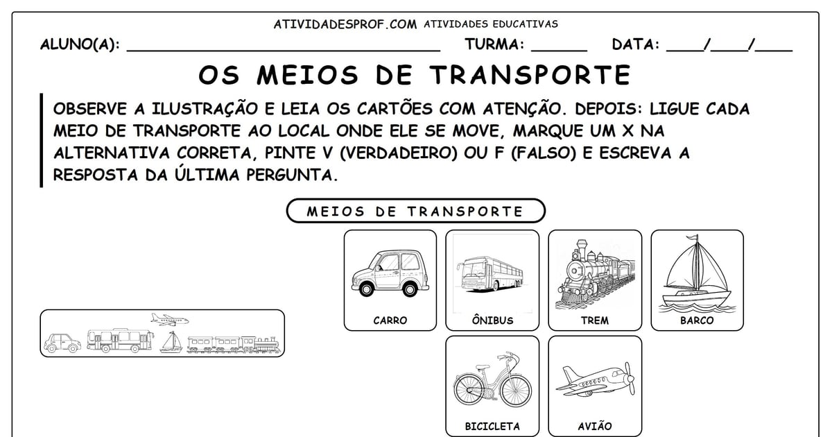 Os Meios de Transporte