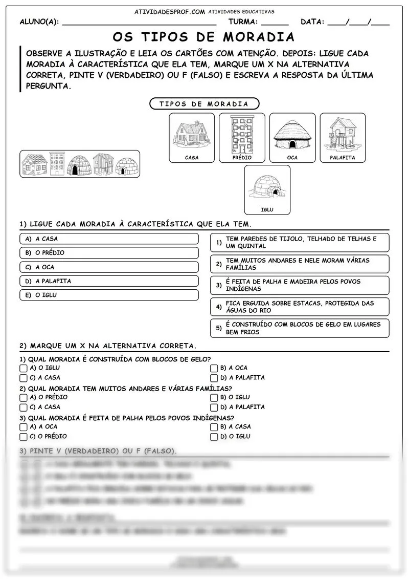 Os Tipos de Moradia