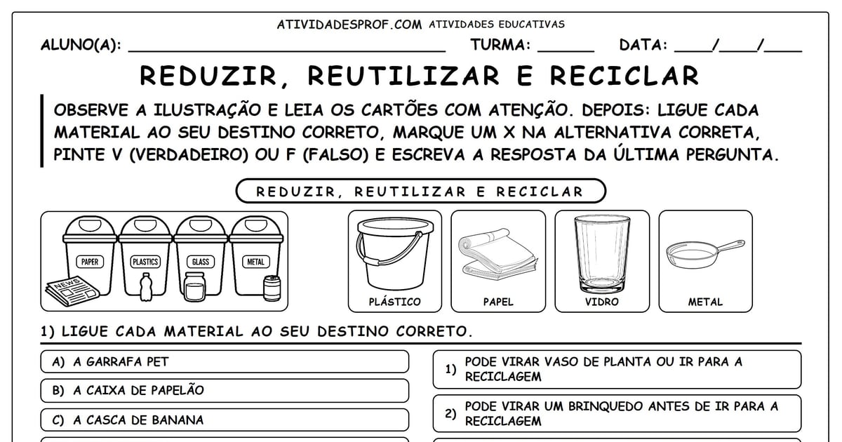Reduzir, Reutilizar e Reciclar