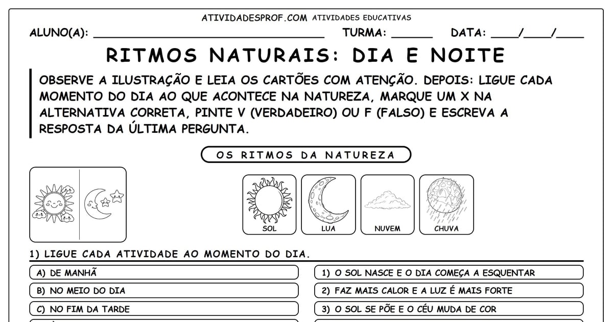 Ritmos Naturais: Dia e Noite