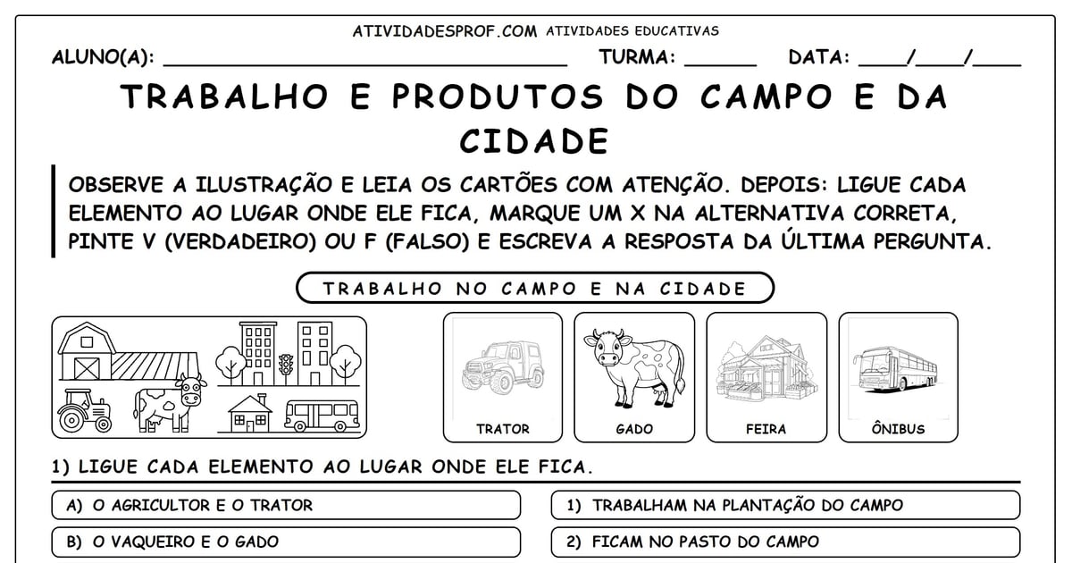 Trabalho e Produtos do Campo e da Cidade
