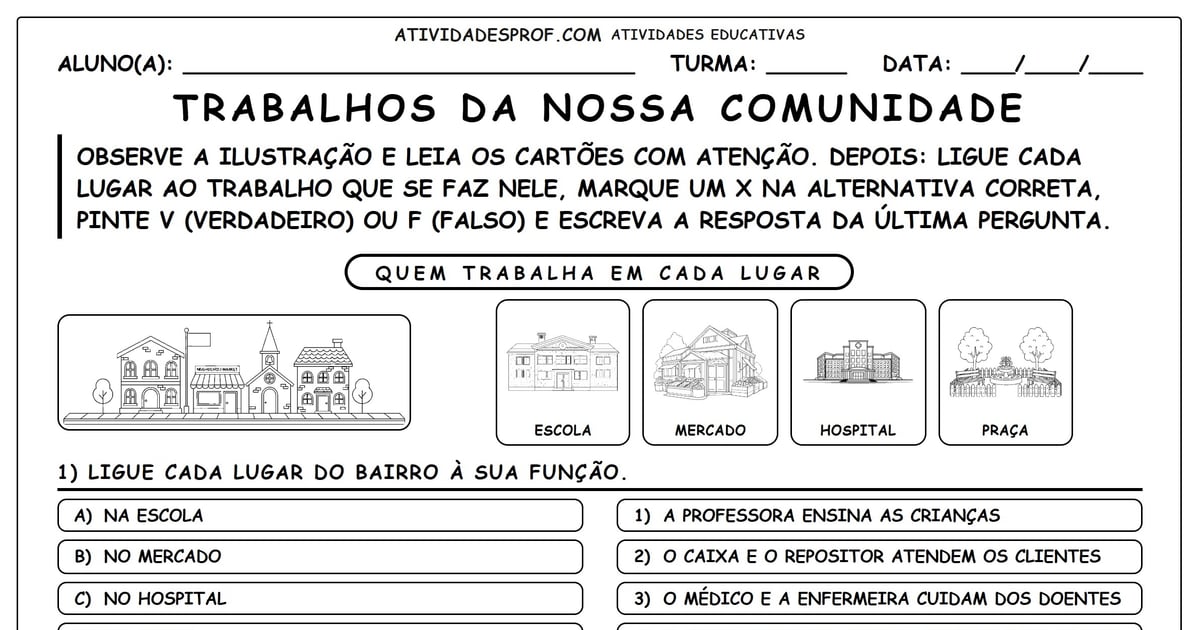 Trabalhos da Nossa Comunidade