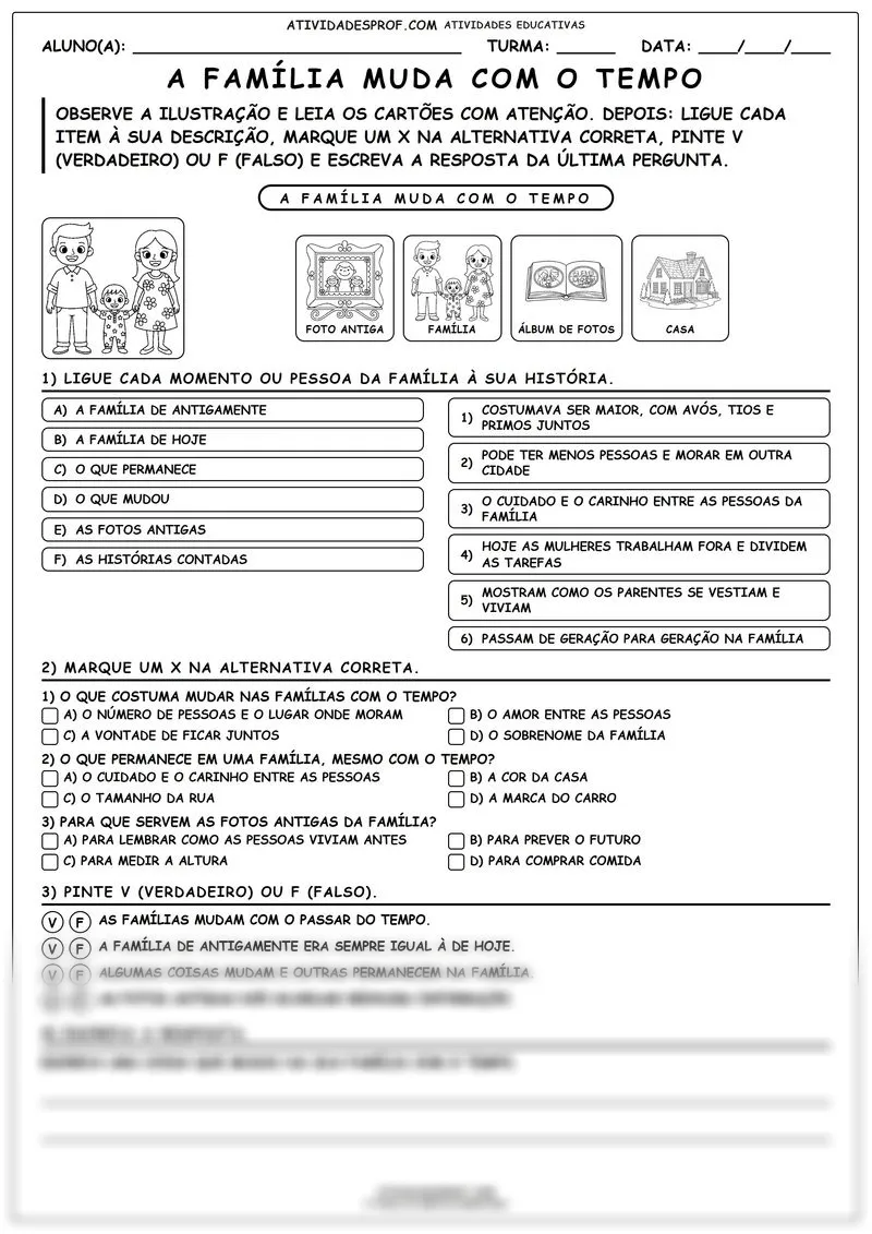A Família Muda com o Tempo