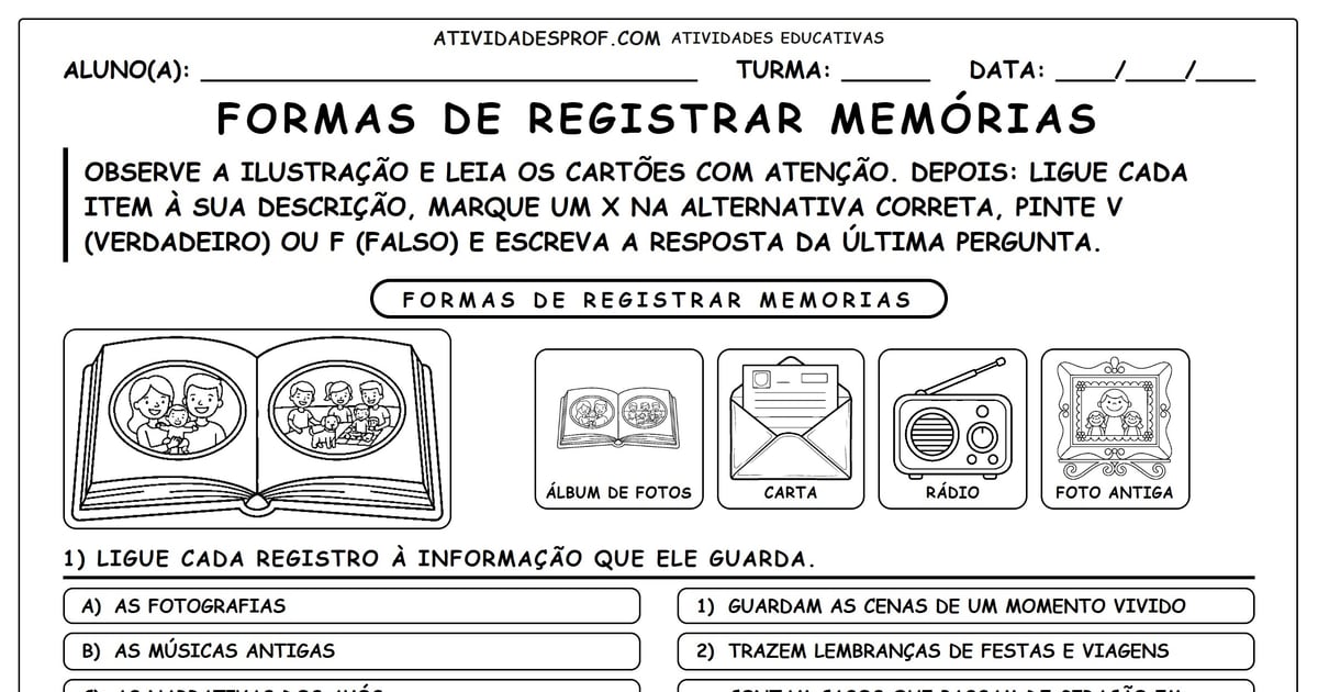 Formas de Registrar Memórias