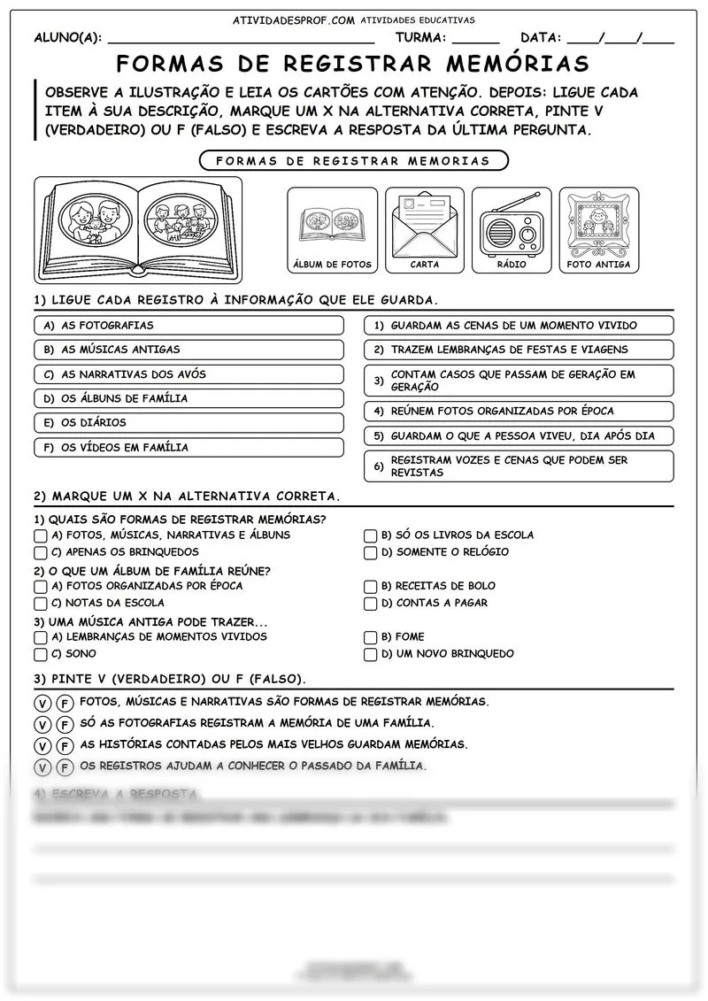 Formas de Registrar Memórias
