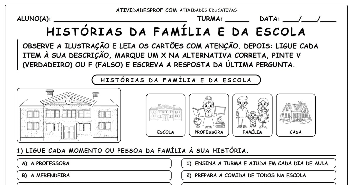 Histórias da Família e da Escola
