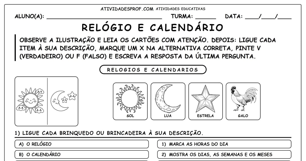 Relógio e Calendário