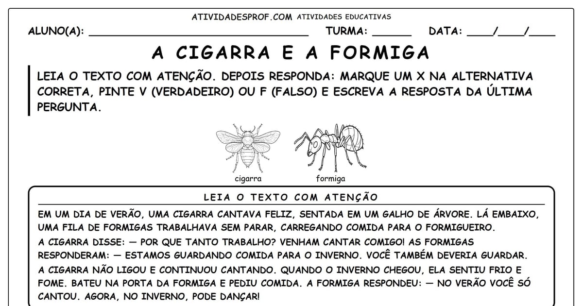A Cigarra e a Formiga
