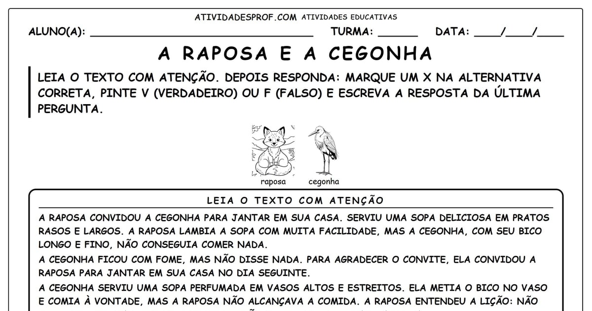 A Raposa e a Cegonha
