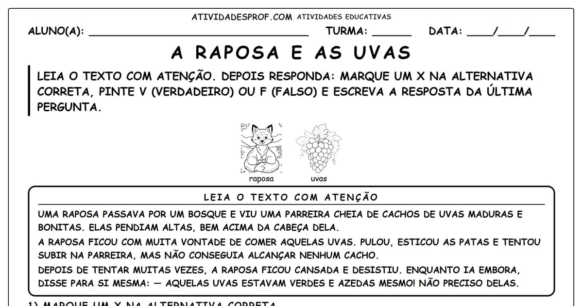 A Raposa e as Uvas