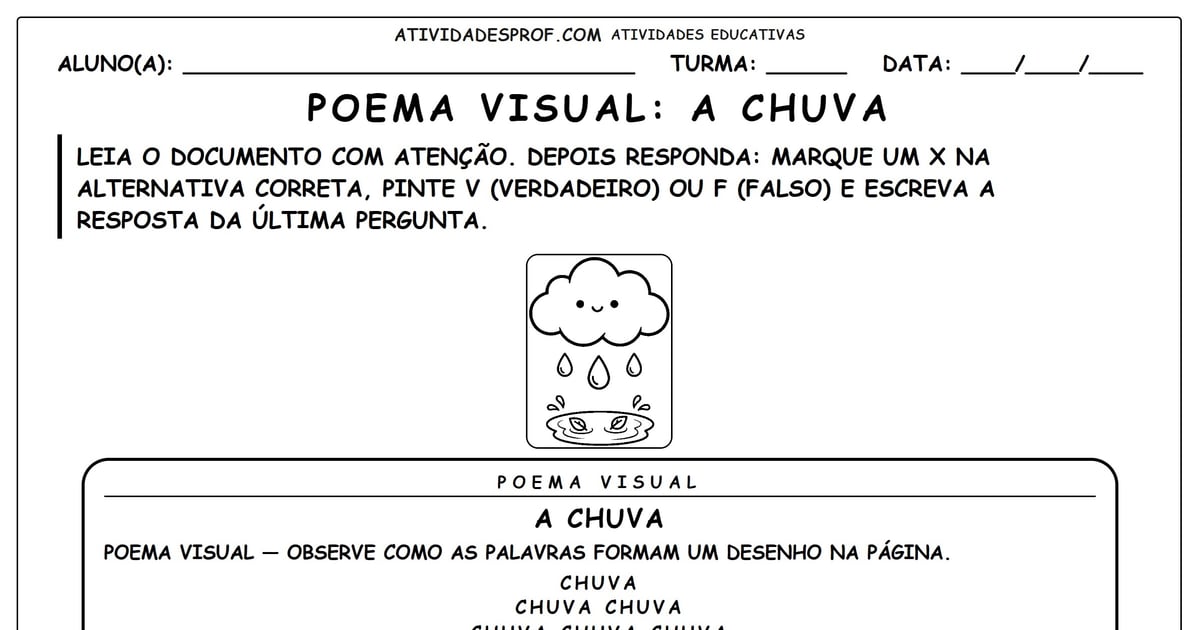 Poema Visual: A Chuva