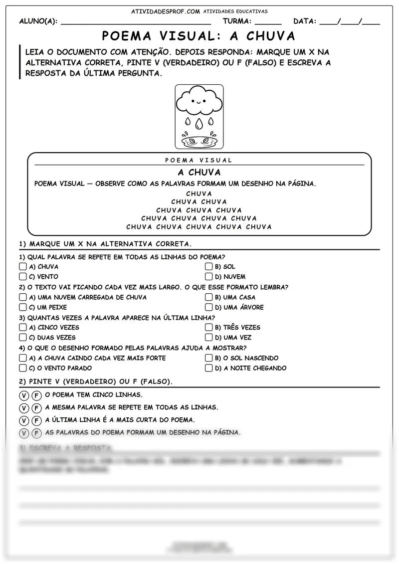 Poema Visual: A Chuva