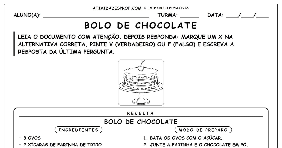 Bolo de Chocolate