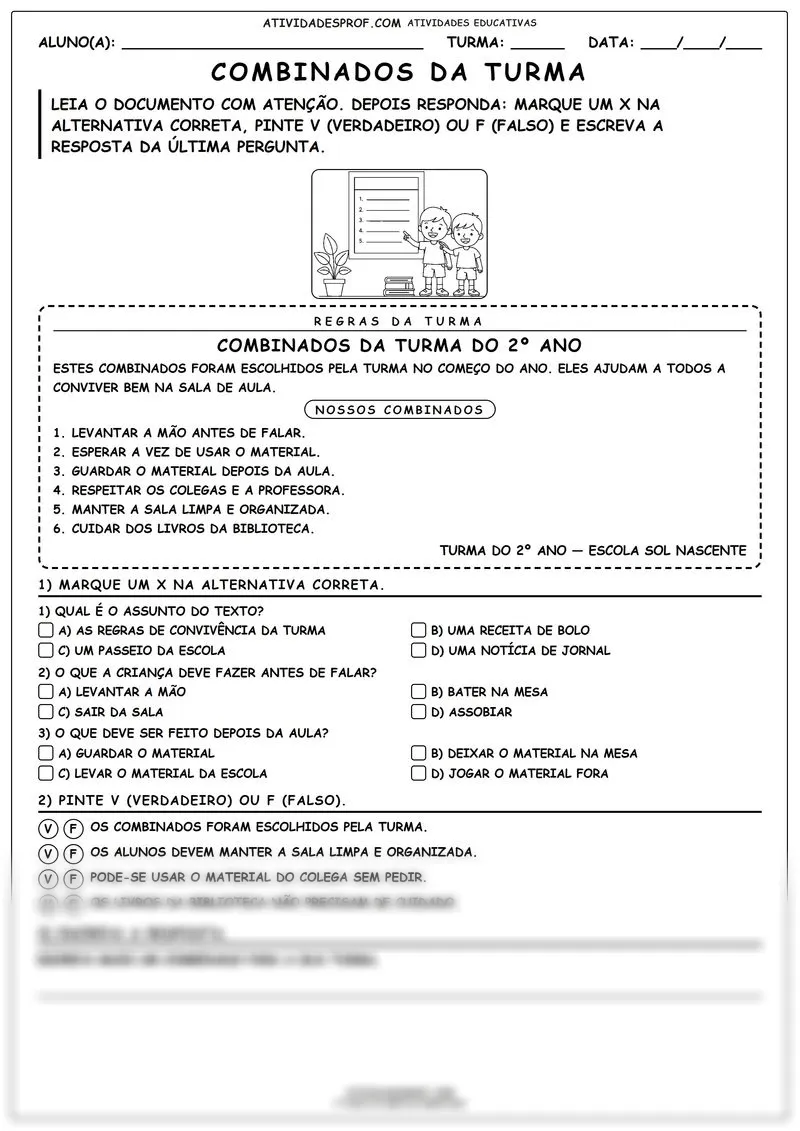 Combinados da Turma