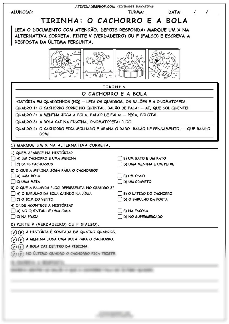 Tirinha: O Cachorro e a Bola