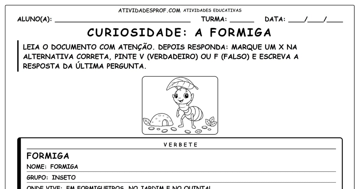 Curiosidade: A Formiga