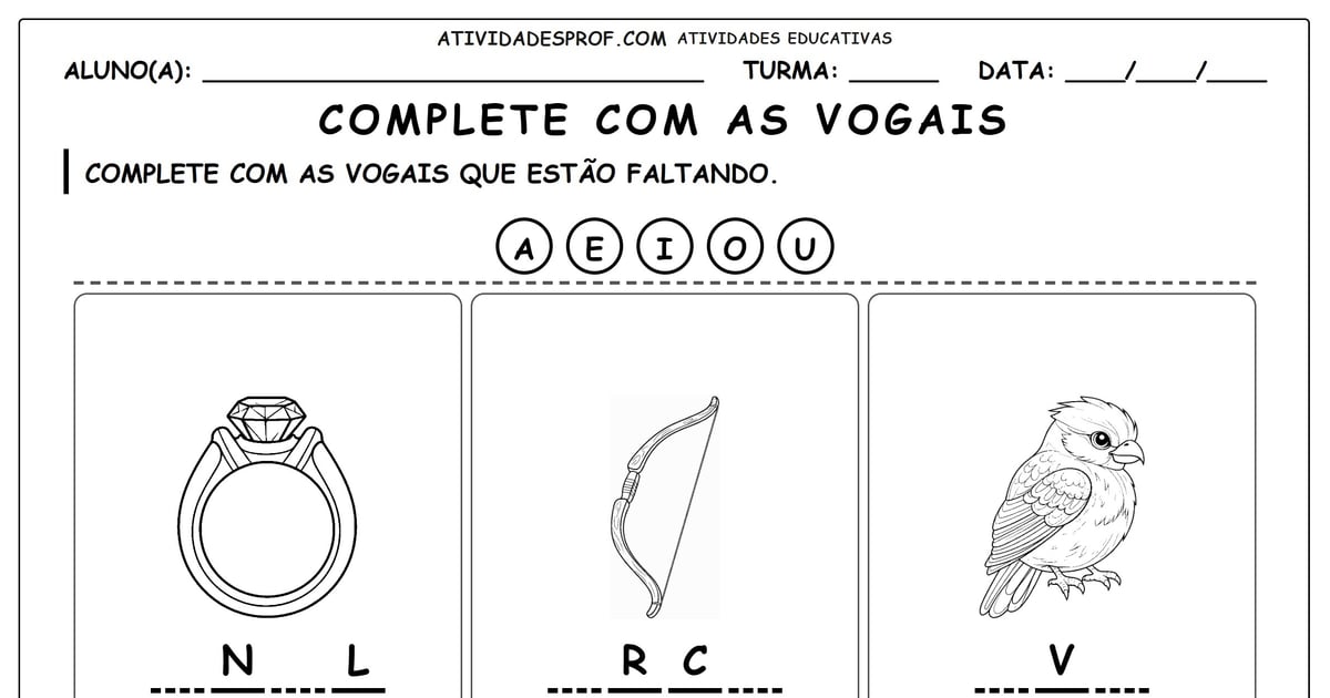 Complete com as vogais