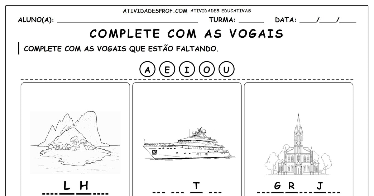Complete com as vogais