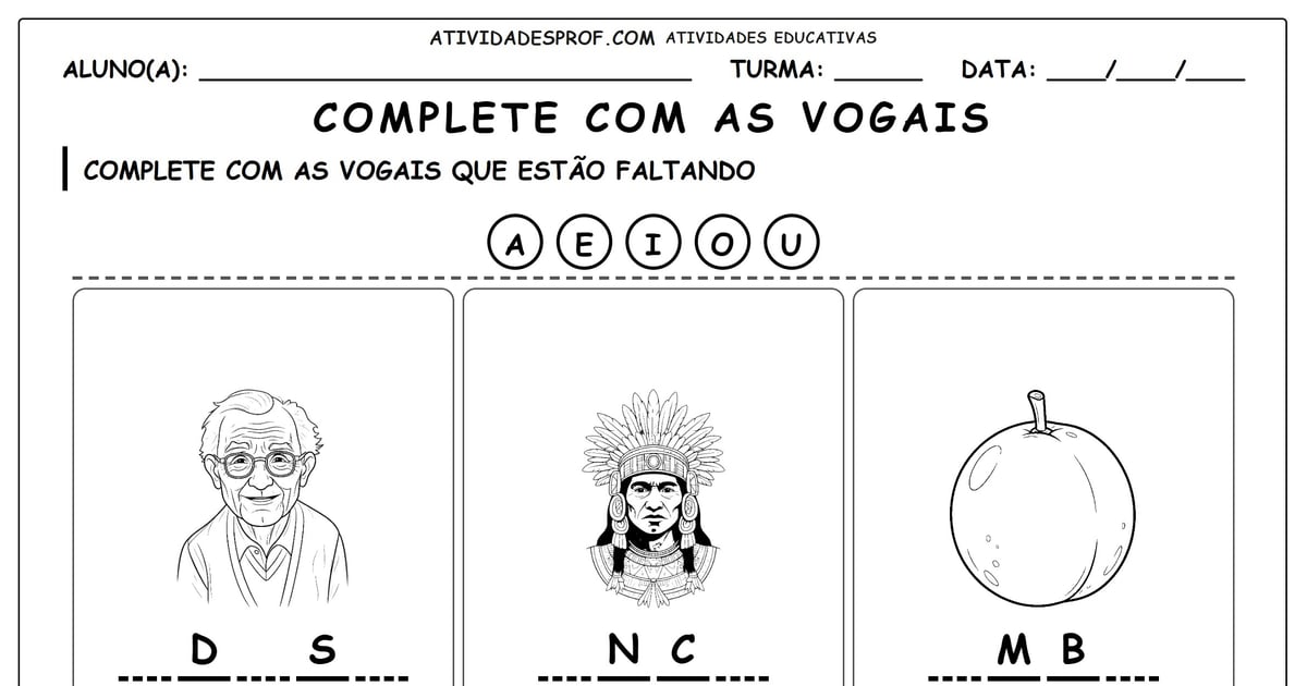 Complete com as vogais
