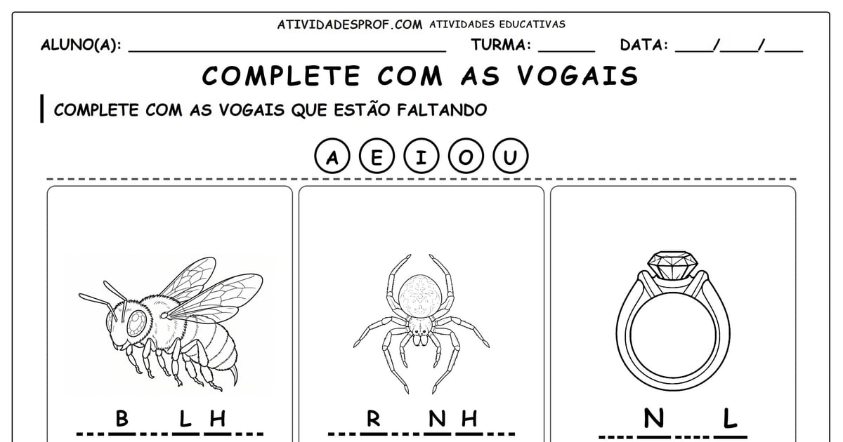 Complete com as vogais