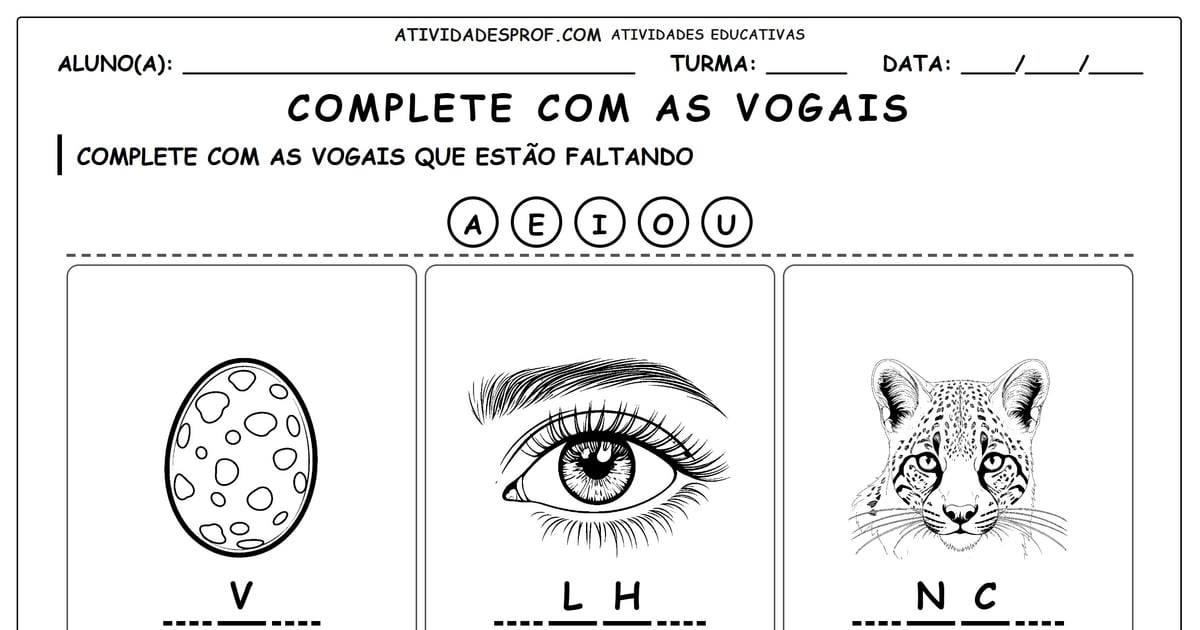 Complete com as vogais