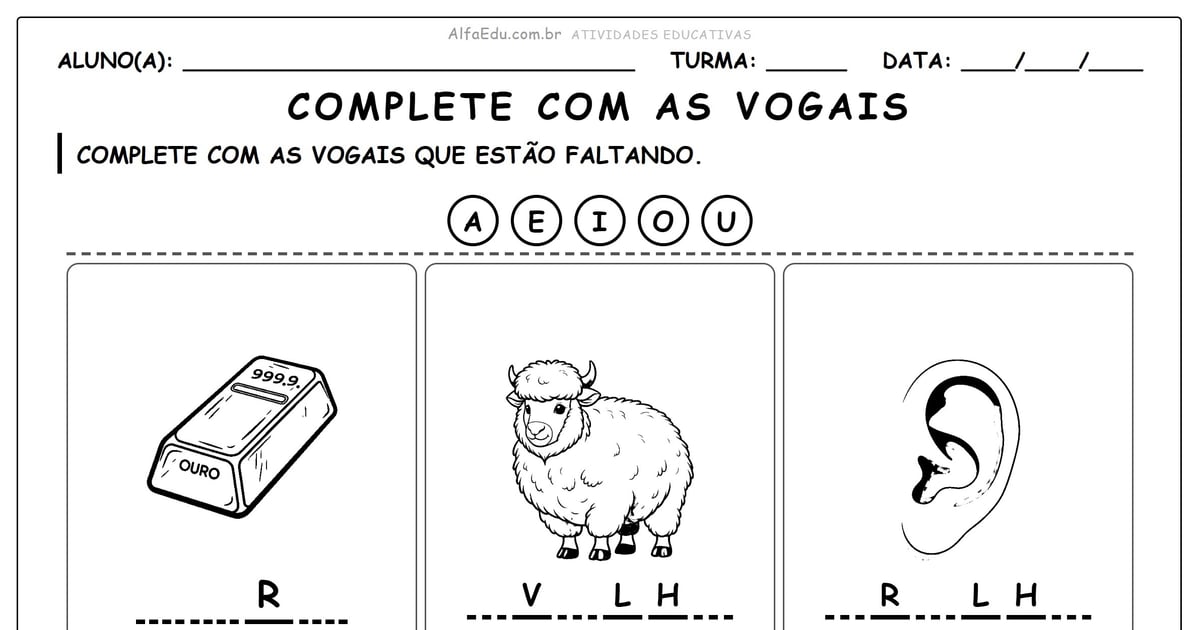 Complete com as vogais