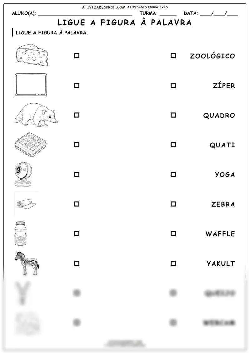 Ligue a figura à palavra