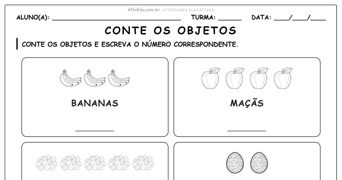 Conte os objetos