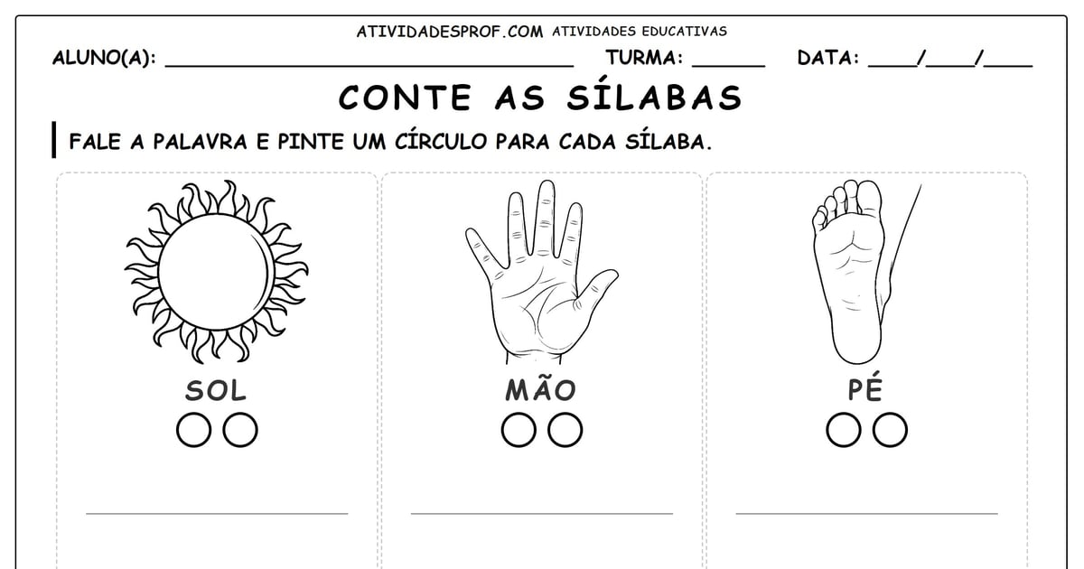 Conte as sílabas