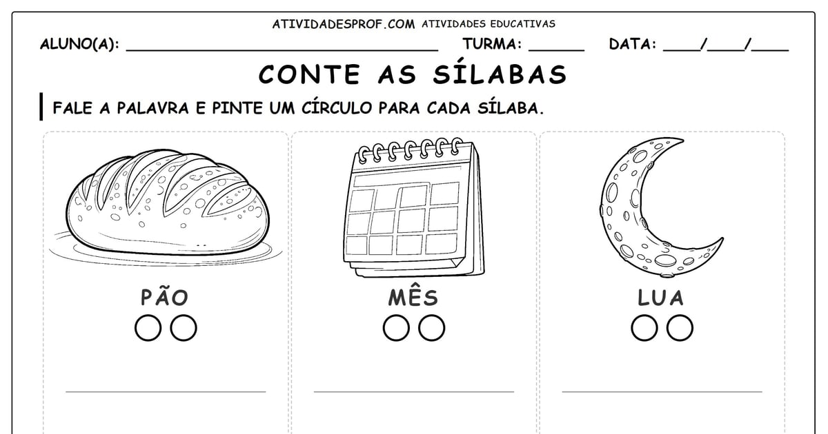 Conte as sílabas