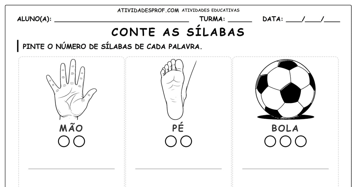Conte as sílabas