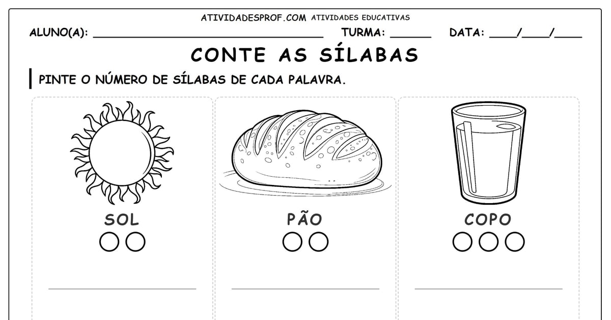 Conte as sílabas