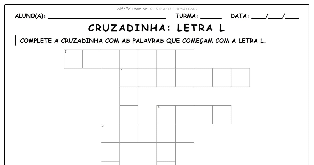 Cruzadinha: Letra L