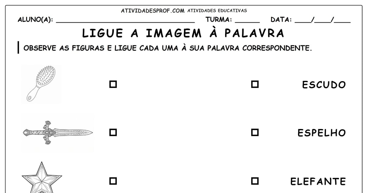 Ligue a imagem à palavra