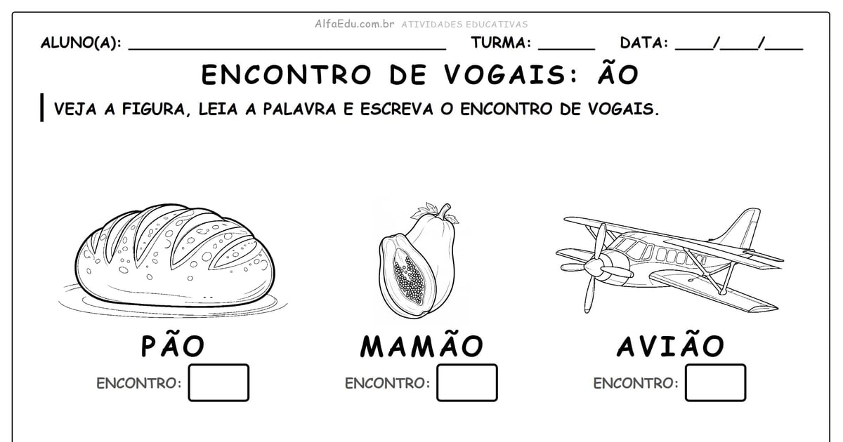 Encontro de vogais: Ão
