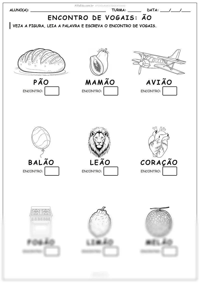 Encontro de vogais: Ão