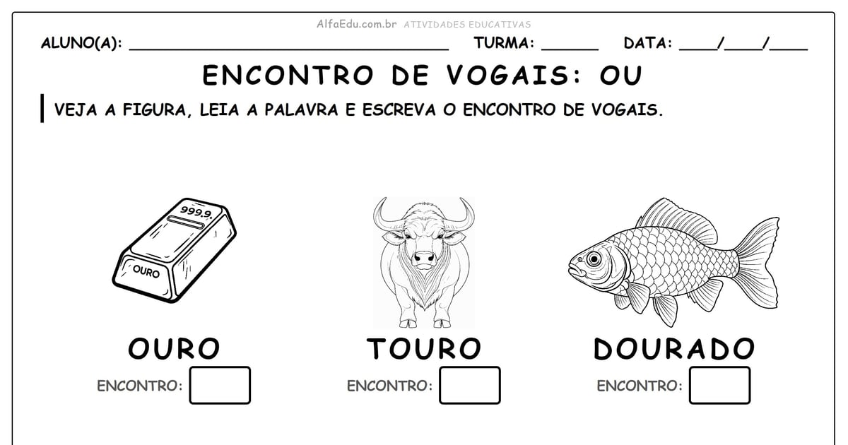 Encontro de vogais: Ou