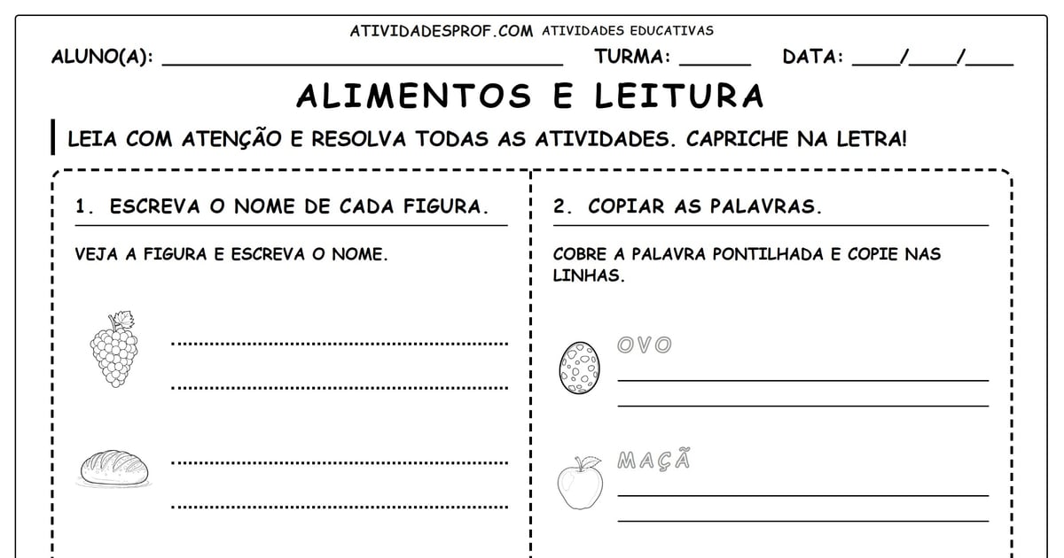 Alimentos e leitura