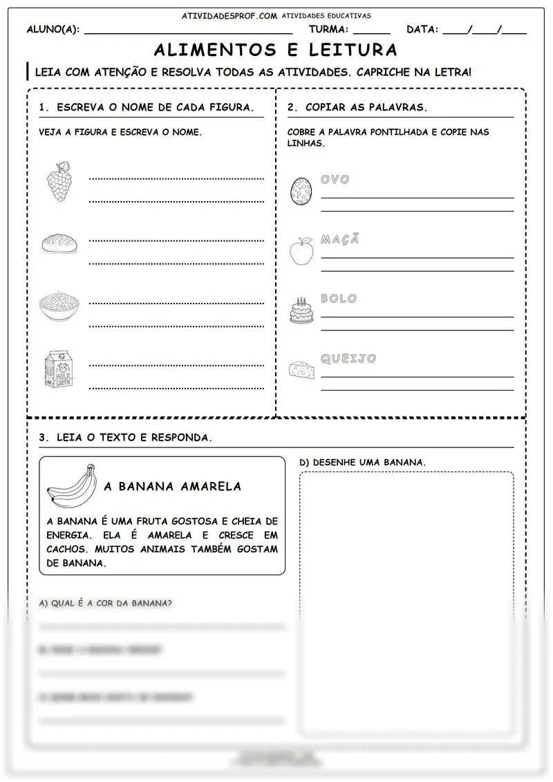 Alimentos e leitura