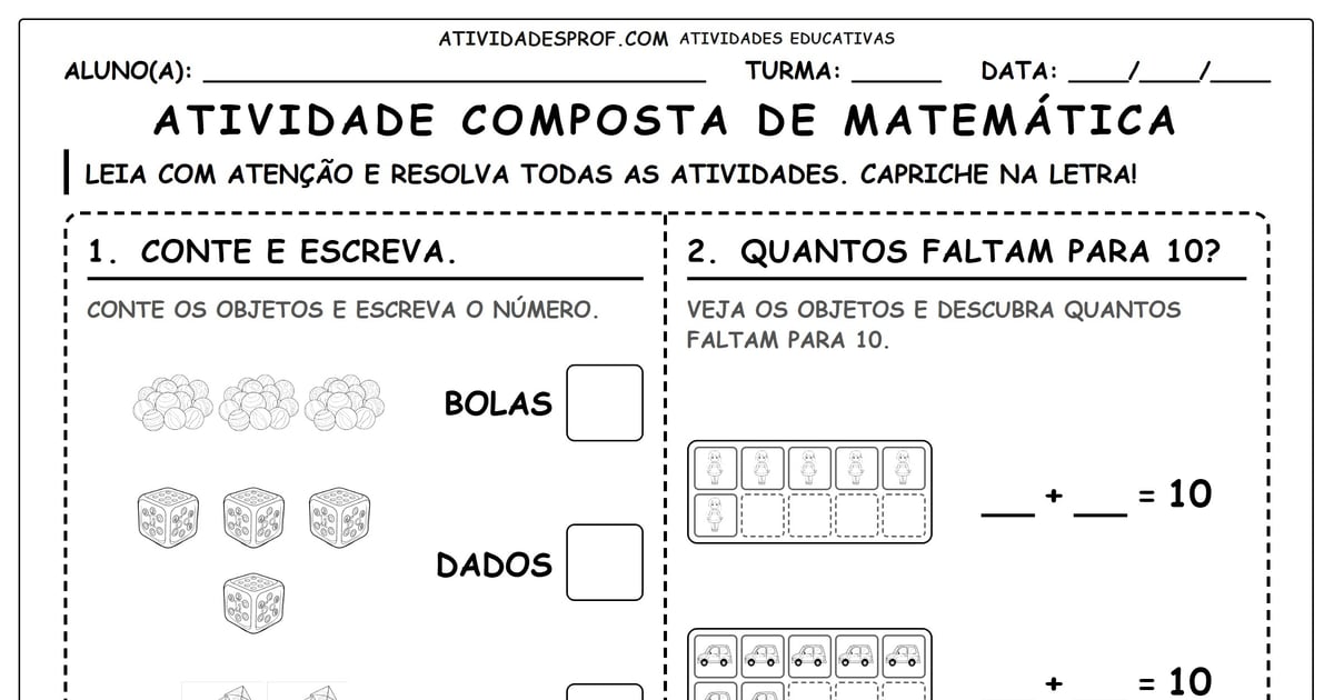 Atividade composta de matemática