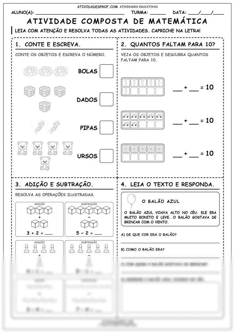 Atividade composta de matemática
