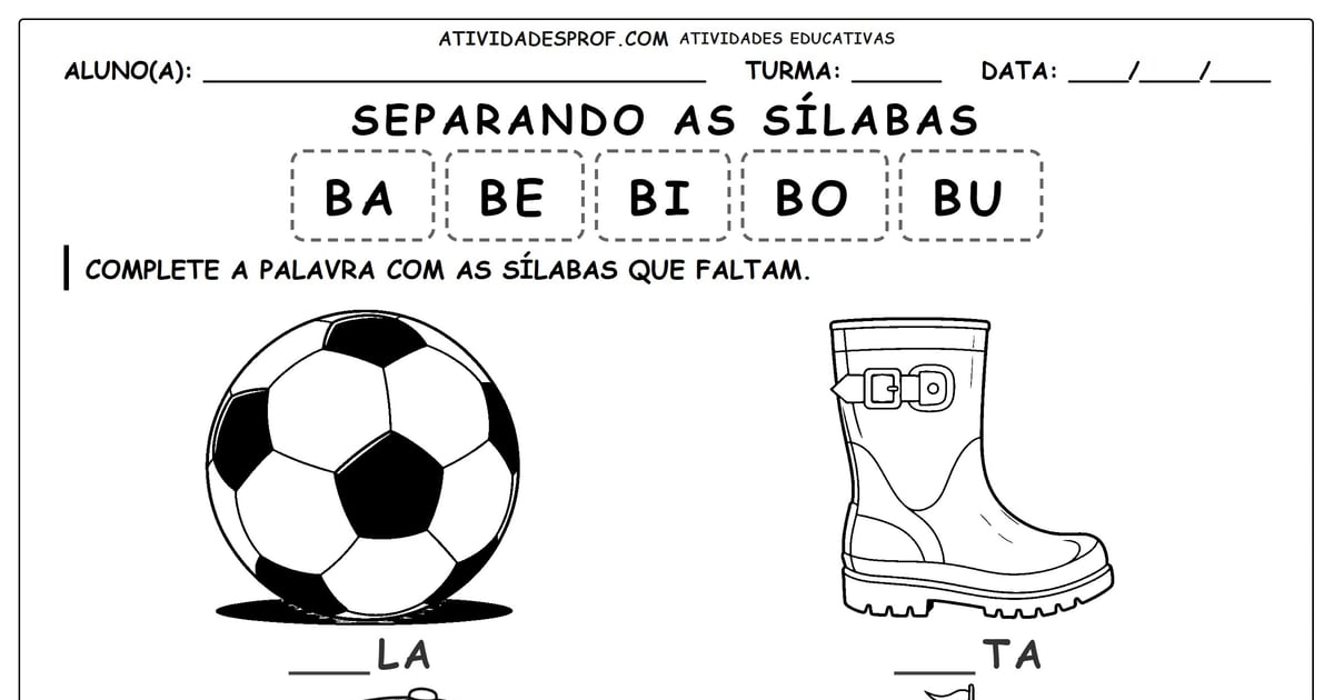 Separando as sílabas